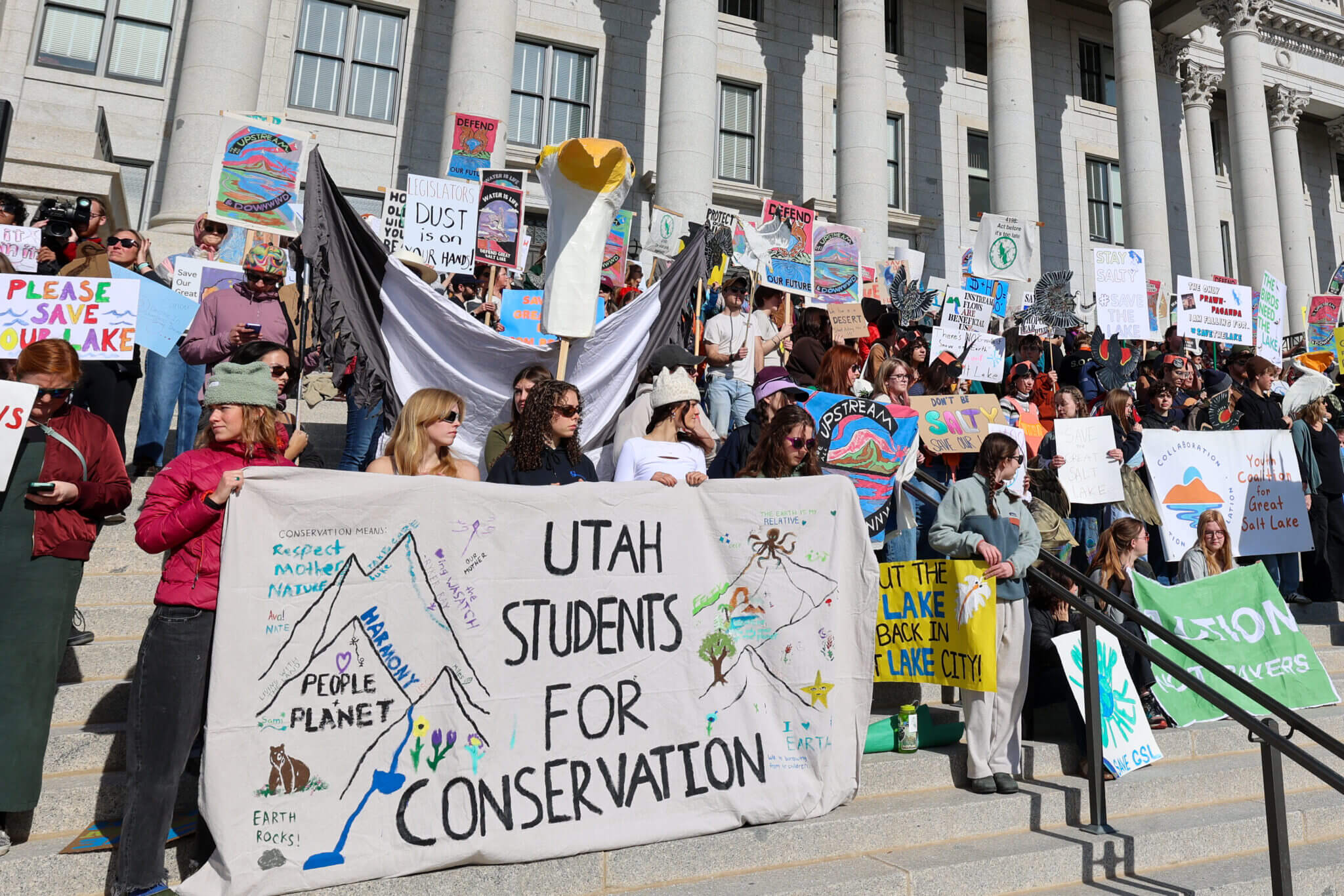 ‘Real, tangible action’: Young Utahns push lawmakers to rescue the Great Salt Lake