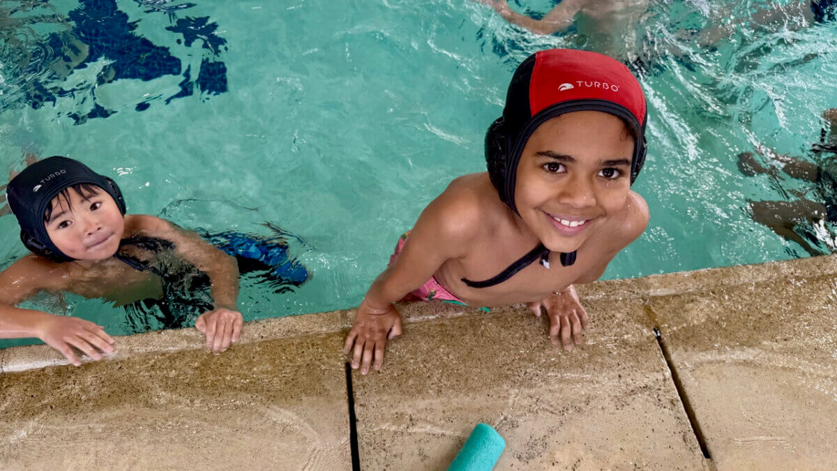 Young athletes take part in a Park City Water Polo session, part of the club’s effort to introduce more local children to the sport through its Spring 2026 beginner programs.