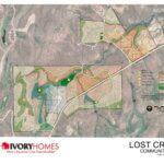 Conceptual site map for the proposed Lost Creek Community Plan, dated January 2026, showing planned land uses, road connections and open space areas along Browns Canyon Road, with a stated buildout maximum of 3,002 units.