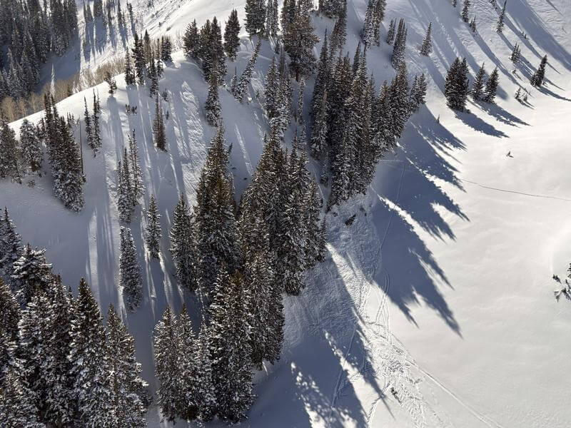 The Butler Basin avalanche site in Big Cottonwood Canyon, where two backcountry skiers were buried after triggering a slide. One of the riders later died from injuries sustained in the avalanche, according to an update shared by Utah Avalanche Center after the accident.