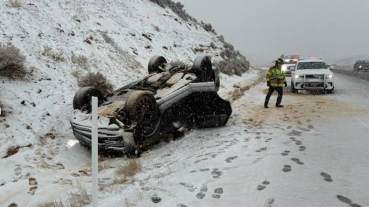 Sudden weather shift leads to three I-80 crashes in Echo Canyon