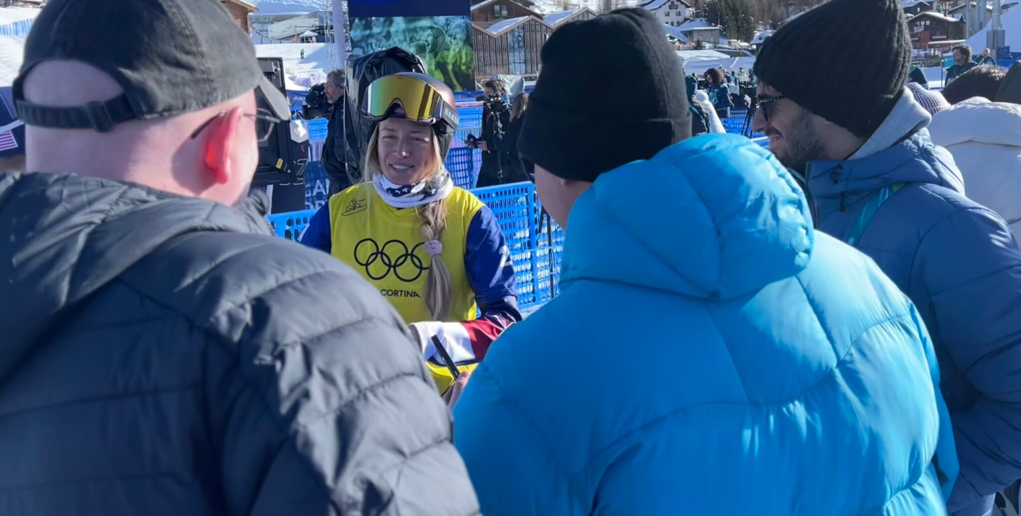 Snowboarder from park City, Faye Thelen at the Milan Cortina Olympics.