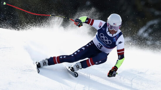 United States' Ryan Cochran Siegle speeds down the course during an alpine ski, men's super-G race, at the 2026 Winter Olympics, in Bormio, Italy, Wednesday, Feb. 11, 2026. ()