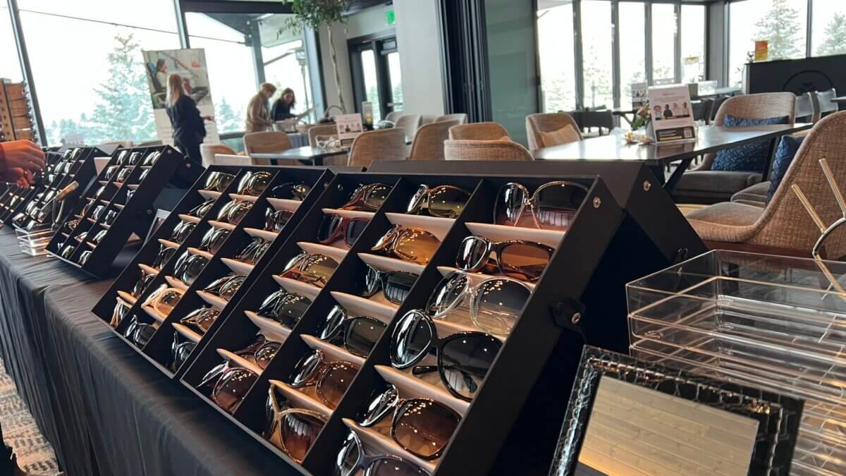 Designer sunglasses on display at a previous Hope Alliance Sunnies for Sight fundraiser. The annual event returns Friday to Park Meadows Country Club in Park City.