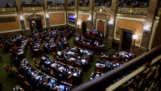 Lawmakers meet in the House Chamber during a special session of the legislature at the Capitol in Salt Lake City on Tuesday, Dec. 9, 2025.