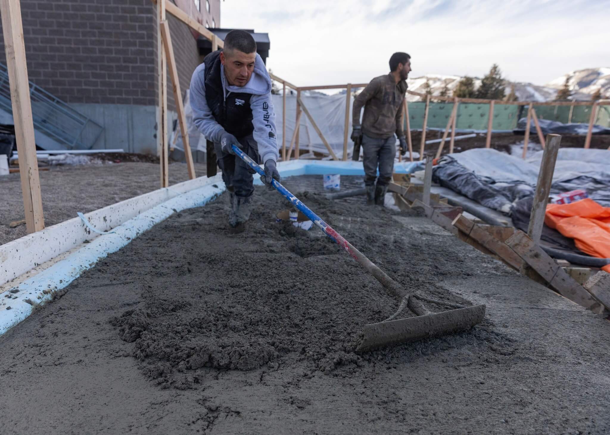 Workers make progress on the renovated pool complex at the PC MARC, expected to reopen by summer 2026. Photo: Tanzi Propst/Park City Municipal Corporation 2026