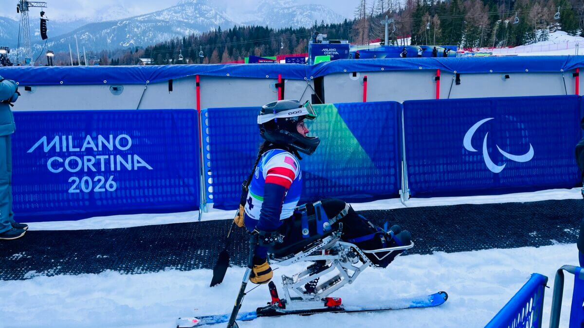 USA's six-time Paralympian Laurie Stephens at her final Games in Milan Cortina.