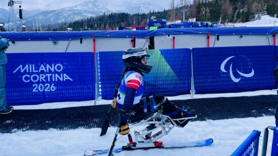 USA's six-time Paralympian Laurie Stephens at her final Games in Milan Cortina.