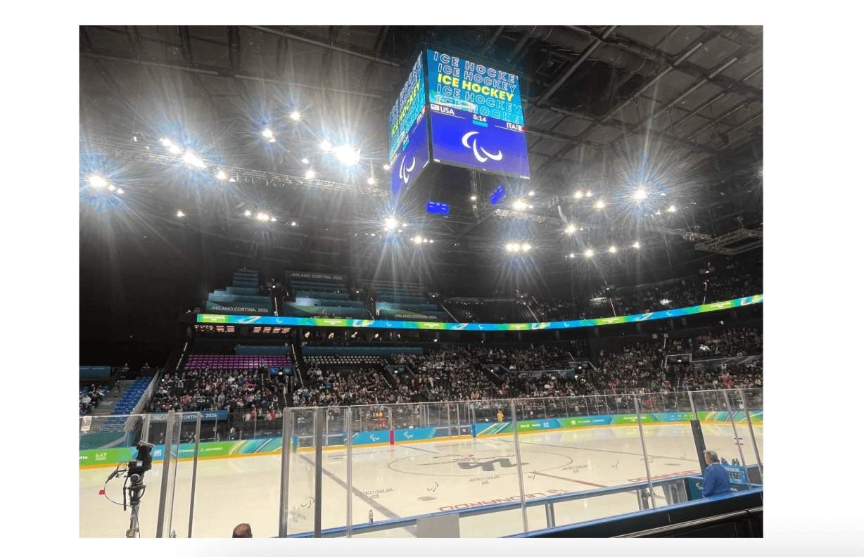 USA beats Italy 14-1 at the Milan Cortina Paralympics, beating attendance record for Hockey from Salt Lake 2002