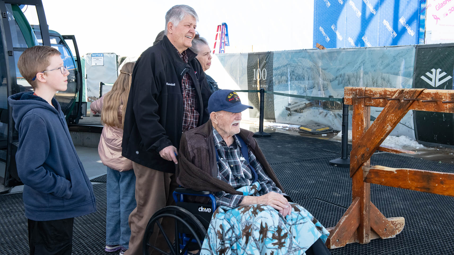 World War II Veteran Ted Crittenden, rides the East Village Gondola on his 99th Birthday, March 24, 2026