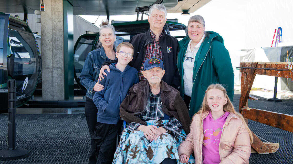 World War II Veteran Ted Crittenden, rides the East Village Gondola on his 99th Birthday, March 24, 2026