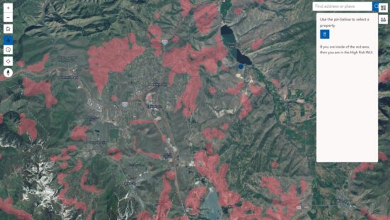 Newly released High Risk Wildland Urban Interface properties map.