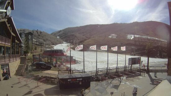 The Mountain Village base area at Park City Mountain on March 26, 2026