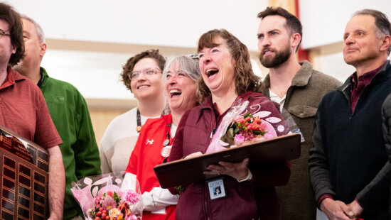 Debra Alcox, a Park City High School health science and math teacher, received the Sarah and Stephen Doilney Award, selected by the senior class for the educator they consider the most influential of their Park City School District career.