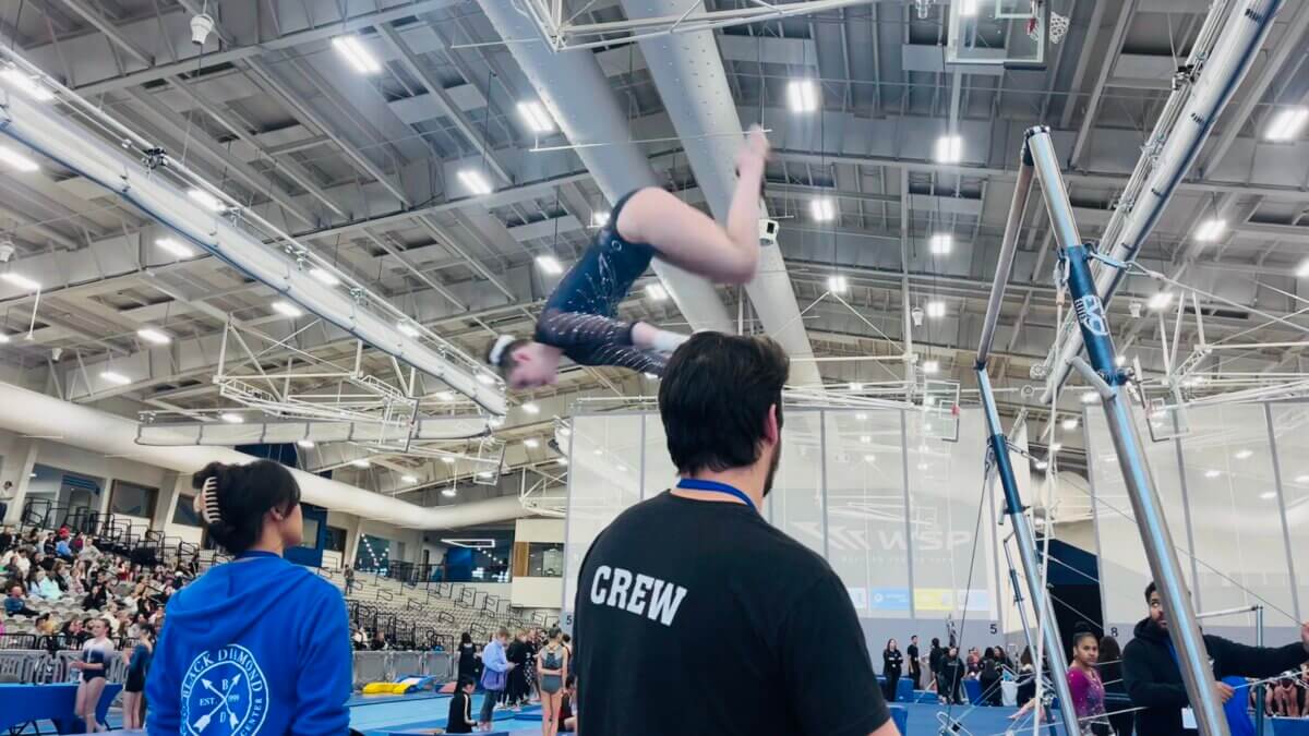 Charlotte Gallagher on the Bars for which she got 3rd place.