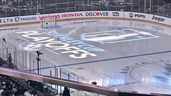 Stanley Cup Playoffs, Utah Mammoth v Vegas Golden Knights, Game 3, Round 1 at the Delta Center resulted in a 4-2 win by Utah.