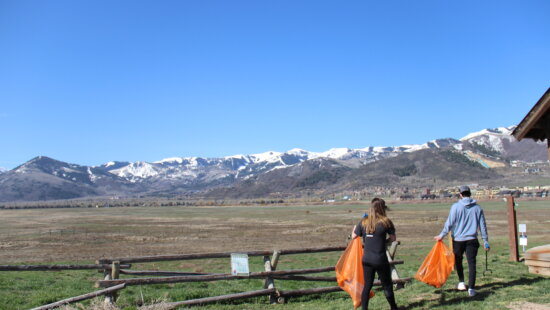 Volunteers head onto the preserve during Swaner’s Kimball Junction Earth Day trash cleanup, one of several spring community events planned this season.