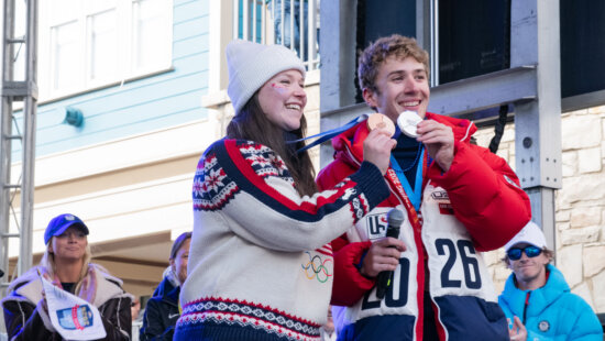 Olympic athletes Ashley Farquharson and Casey Dawson welcomed home in Park City following the Milano Cortina 2026 Winter Games.