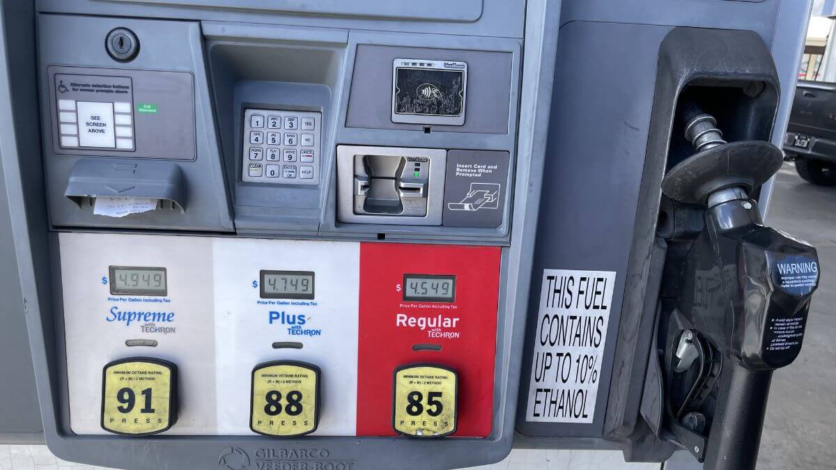 Gas prices are surging, leaving consumers paying more at the pump. Kimball Junction Chevron April 14, 2026.