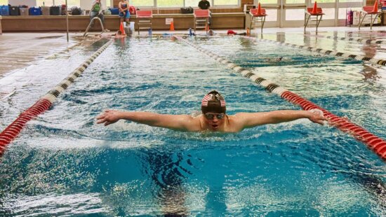 C.J. Haerter training in his home town of Park City to swim at national event for Special Olympics USA.