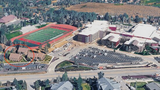 Google map showing the proximity of the alleged location the drugs were purchased at to the Park City High School.
