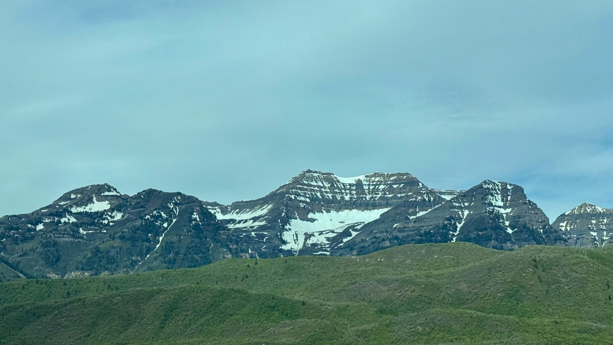 Princess Timpanogos portrayed as a silhouette on the ridgeline.