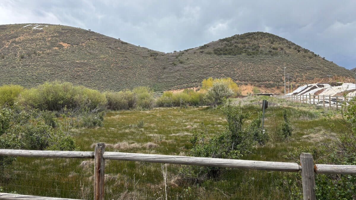 Contaminated piles of soil can be seen along the recreation path to the North 40 playing fields in Park City on Wednesday, May 15.