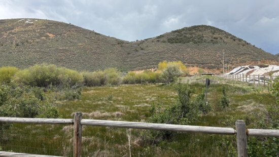 Contaminated piles of soil can be seen along the recreation path to the North 40 playing fields in Park City on Wednesday, May 15.