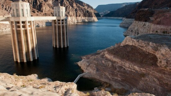 Water levels in Lake Mead have fallen as the Colorado River dwindles, threatening the water supply for cities and farmers in the West.