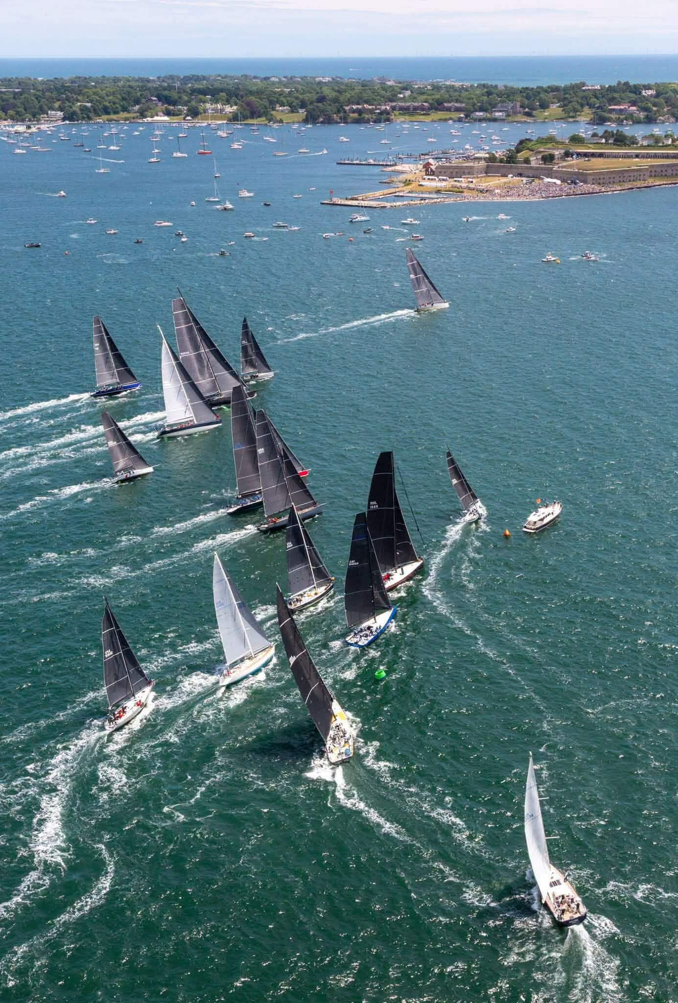 Marsh's boat in the lead in this photo during the race.