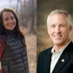 Christie Babalis and Canice Harte were ahead in close Democratic Summit County Council primary races Tuesday night, according to unofficial results.
