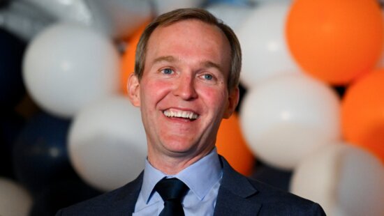 Democratic congressional candidate Ben McAdams speaks during a watch party for Utah's primary election on Tuesday, June 23, 2026, in Salt Lake City.
