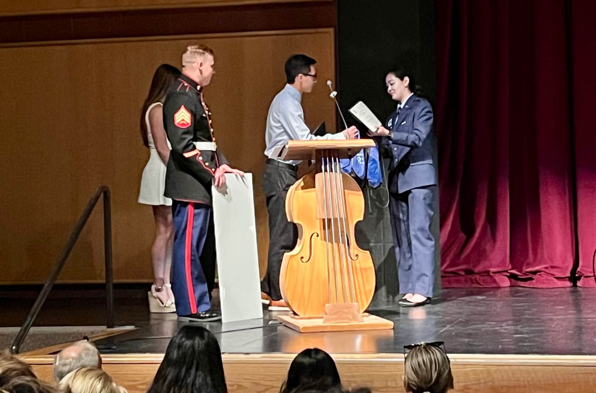 Military Scholarship awards: AFROTC to Brent Valdez and Sierra Darling; NROTC to Max Gordon.