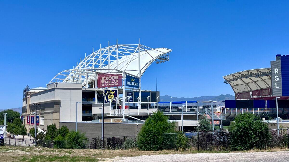 RSL Real Salt Lake Stadium was the site of a watch party for the USA Bosnia and Herzegovina FIFA World Cup match resulting in a USA 2-0 win.