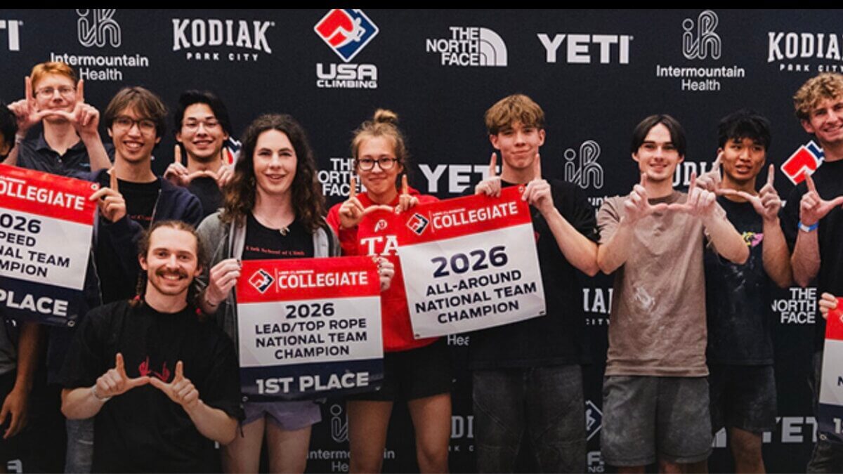 The Sport Climbing Team from the U of U take the title at Nationals.