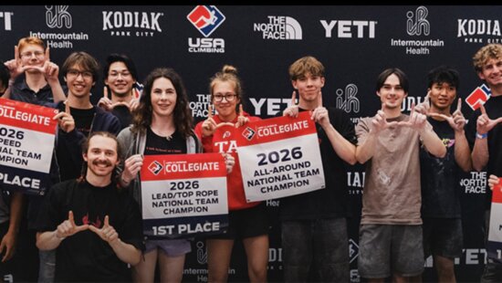The Sport Climbing Team from the U of U take the title at Nationals.