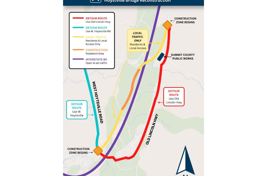 Summit County’s Hoytsville Road Bridge Replacement project began June 22 and is expected to require detours through late fall.