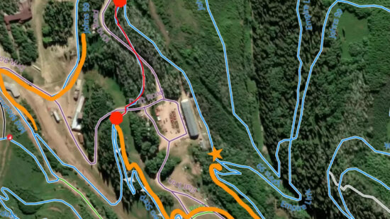 A map showing trail closures at Park City Mountain.