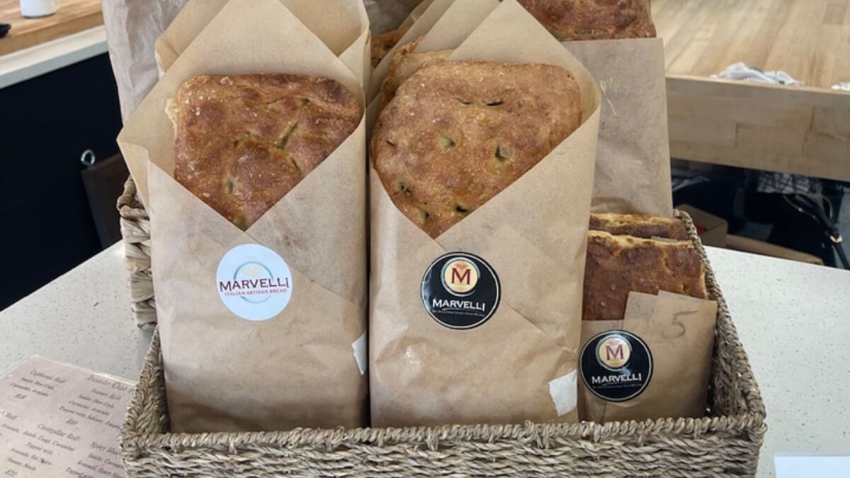 Focaccia from Marvelli Artisan Breads.