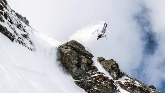 Australia’s Finn Jacobsen competing in a freeski event.