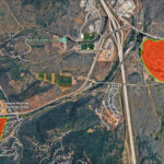A 1955 USGS map overlaid on Google Earth showing the location of two tailings ponds in Park City, Utah, one in Prospector and one at Richardson Flats.