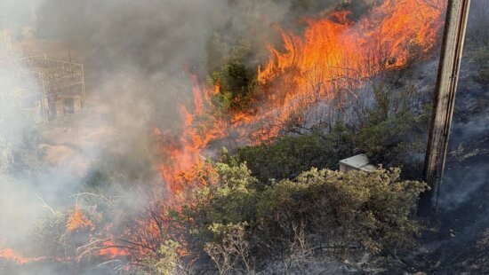A Sunday brush fire broke out near the mouth of Parley's Canyon off I-80.