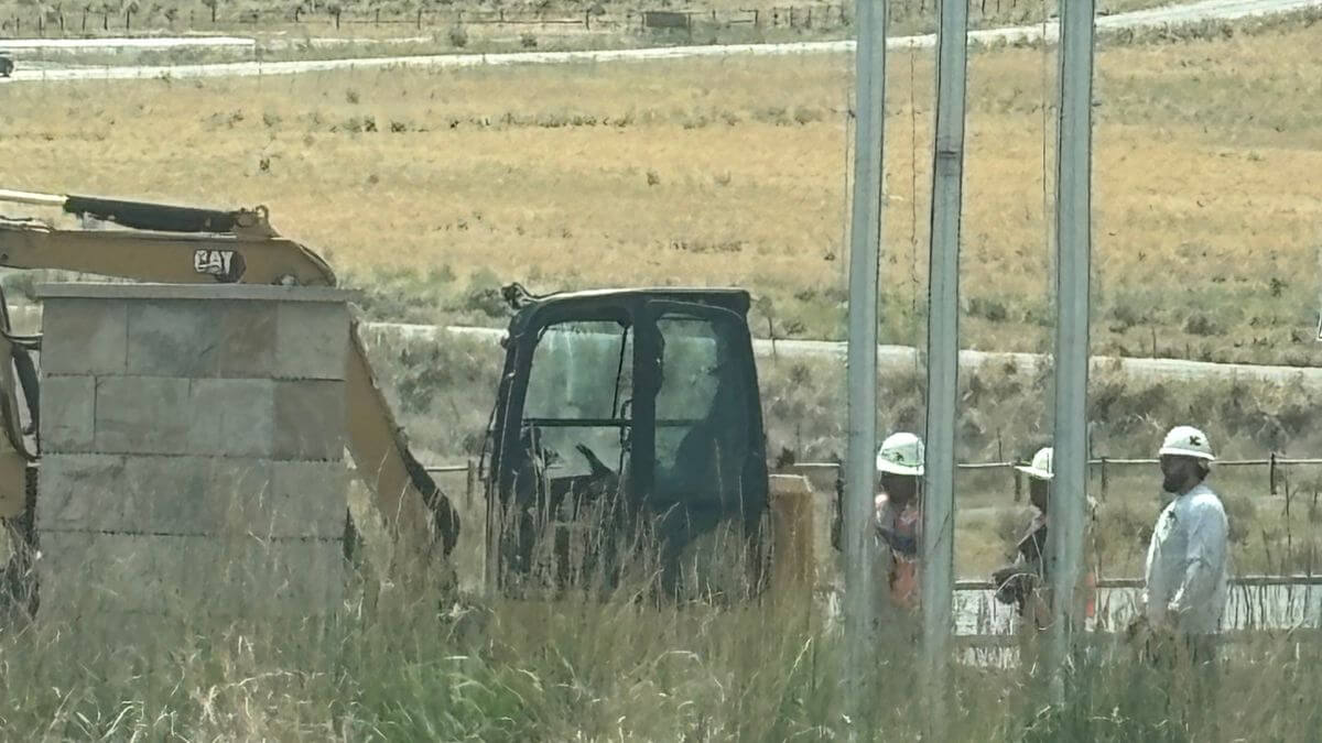A Rocky Mountain Power truck at the visitor center intersection in Kimball Junction.