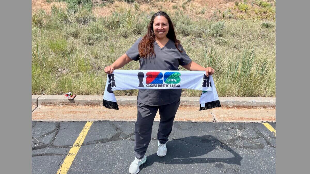 Soccer super fan Maria Martinez.