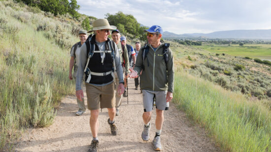 Senator John Curtis at Soldier Hollow for a 250th Anniversary Hike