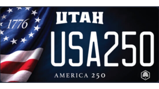 Utah’s license plate options now include a limited-time America 250 plate, a redesigned Utah Jazz specialty plate and a proposed Utah Mammoth plate.