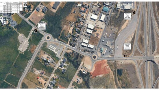 A traffic-control map shows the Silver Summit roadwork area near U.S. 40, where an overnight closure is scheduled to begin at 10 p.m. Friday, July 17.