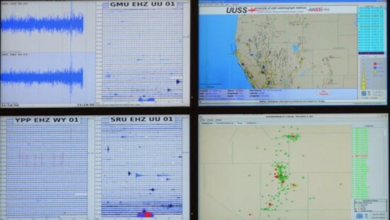 The University of Utah Seismograph Stations reported 110 earthquakes across the Utah region over two weeks, including a magnitude 3.1 quake near Little America, Wyoming, and a swarm near Malad City, Idaho.