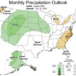 August 2026 precipitation forecast.