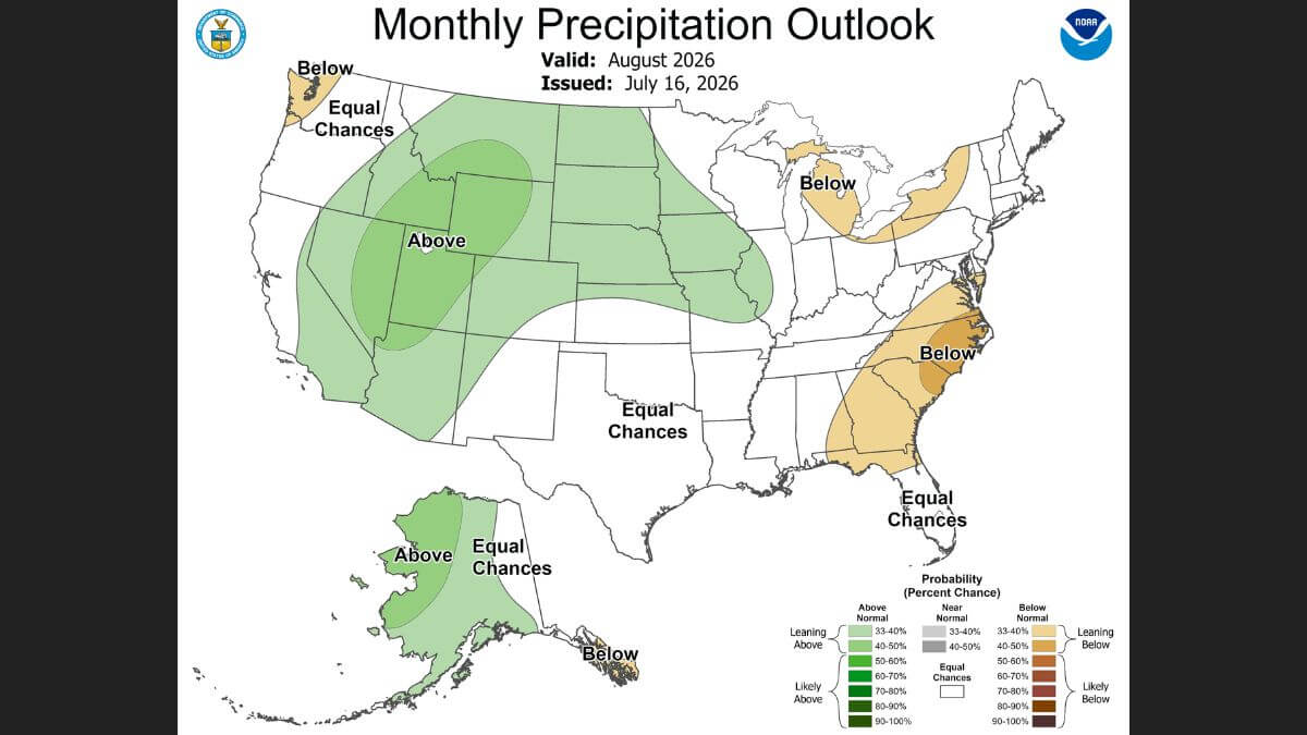 August 2026 precipitation forecast.